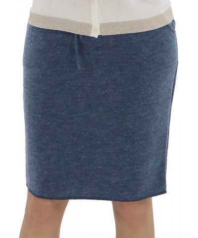 Women's High Waist Stretch Pencil Skirt with Pockets Bj 001 Blue $10.66 Others