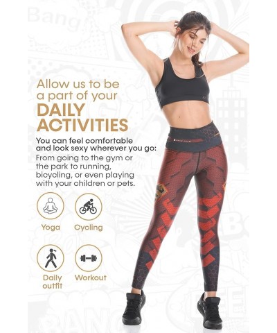 Many Styles of Crossfit Leggings Women Colombian Yoga Pants Compression Tights Dark Red $29.40 Activewear