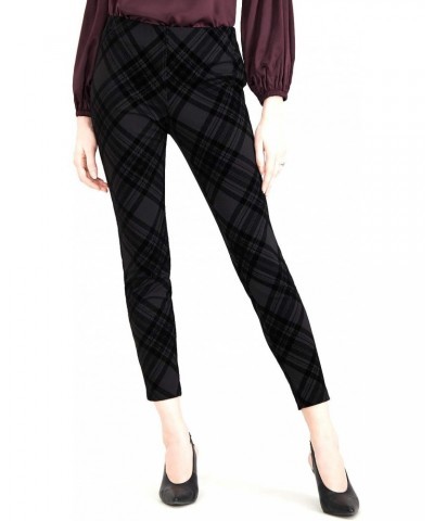 Maison Jules Womens Flocked Casual Trouser Pants, Black, Medium $14.50 Pants