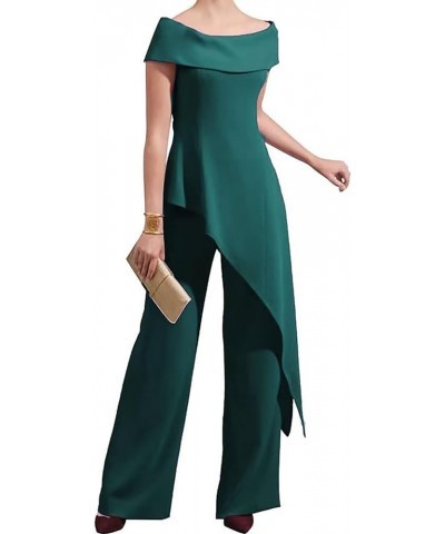 Mother of The Bride Pantsuits for Wedding Off Shoulder Chiffon Prom Cocktail Outfit Mint $32.39 Others