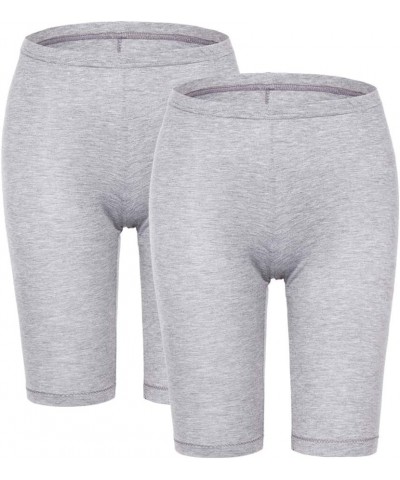 Short Leggings for Women Slip Shorts Mid Thigh Legging Plus Size Undershorts Flat Gray 2 Pack Medium $13.25 Leggings