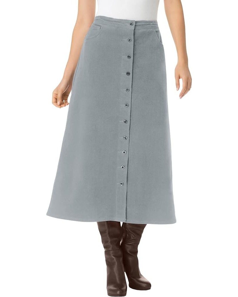 Women's Plus Size Corduroy Skirt Gunmetal $18.22 Skirts