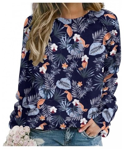 Butterflies-trees Print Womens Crewneck Sweatshirt Casual Loose Fitting Tops Long Sleeve Style-1-1 $15.95 Hoodies & Sweatshirts