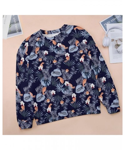 Butterflies-trees Print Womens Crewneck Sweatshirt Casual Loose Fitting Tops Long Sleeve Style-1-1 $15.95 Hoodies & Sweatshirts