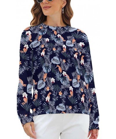 Butterflies-trees Print Womens Crewneck Sweatshirt Casual Loose Fitting Tops Long Sleeve Style-1-1 $15.95 Hoodies & Sweatshirts