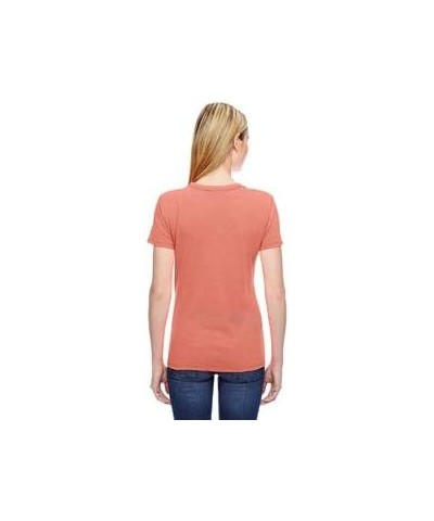 Women's Athletic Crewneck T-Shirt Coral $6.22 T-Shirts