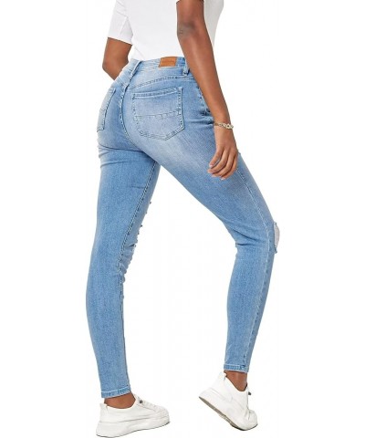 Women's Ripped Boyfriend Jeans Stretch Skinny Jean Trendy Distressed Straight Leg Jeans with Holes R2004 $21.00 Jeans