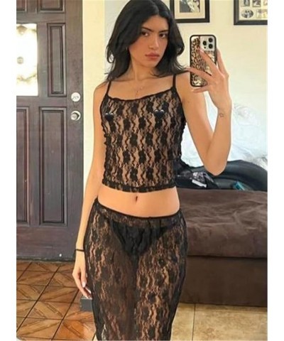 2Pcs Women Skirt Set Graphic Strapless Top Off Shoulder Tube Tops +Mini Skirt Newspaper Printed Outfits Suit Cc Lace Black $8...