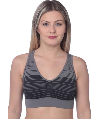 womens Seamless Grey Stripe $10.91 Lingerie