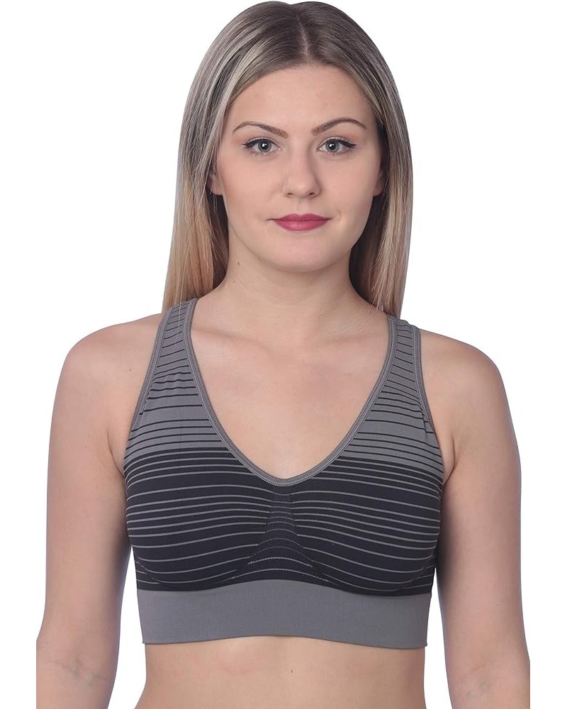 womens Seamless Grey Stripe $10.91 Lingerie