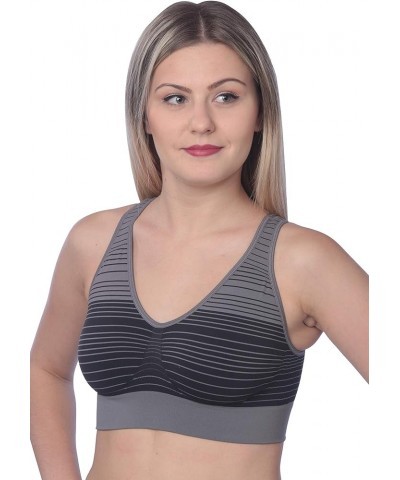 womens Seamless Grey Stripe $10.91 Lingerie