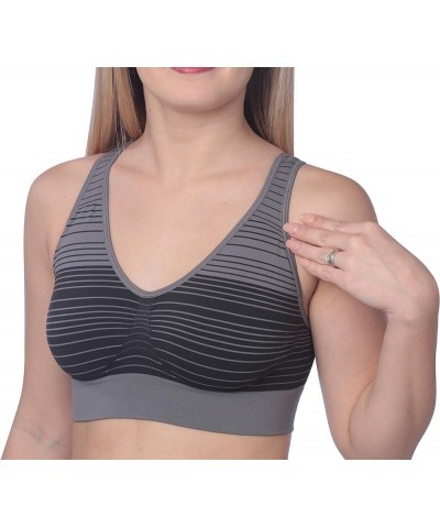 womens Seamless Grey Stripe $10.91 Lingerie