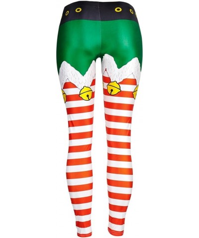 Christmas Leggings for Women Xmas Printed High Waist Ankle Length Stretchy Tights Yoga Pants Workout Running Leggings Green C...