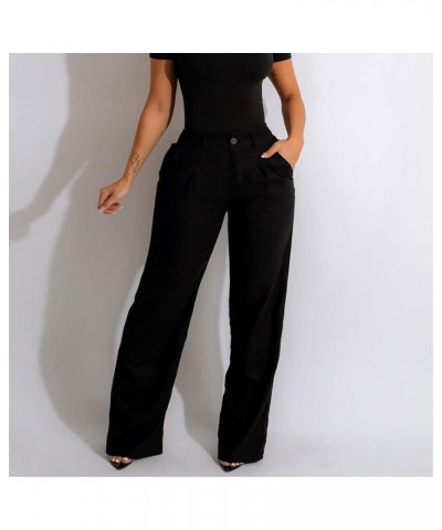 Cargo Pants Women High Waist Women's Pants Sweatpants Pants for Casual Pants for Trendy Dress Pants Sizes S to 2XL 01-black $...