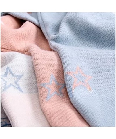 Women Harajuku Stars Moon Sweater Crew Neck College Style Pullover Autumn Winter Casual Jumper Blue $19.60 Sweaters