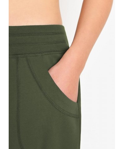 Women's Capri Joggers Jersey Sweatpants Army Green $12.04 Activewear