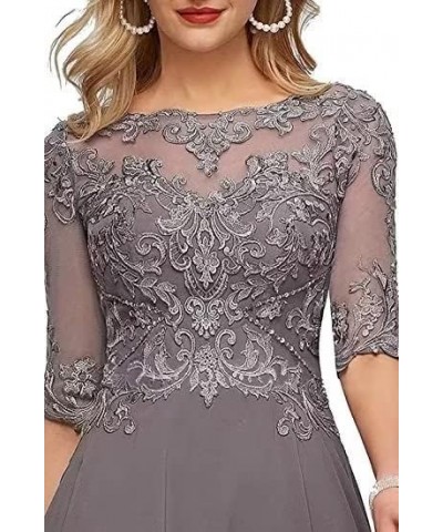 Laces Mother of Bride Dress Tea Length Mother of The Groom Dress with Sleeves Women Beaded Formal Evening Gowns Ivory $36.26 ...