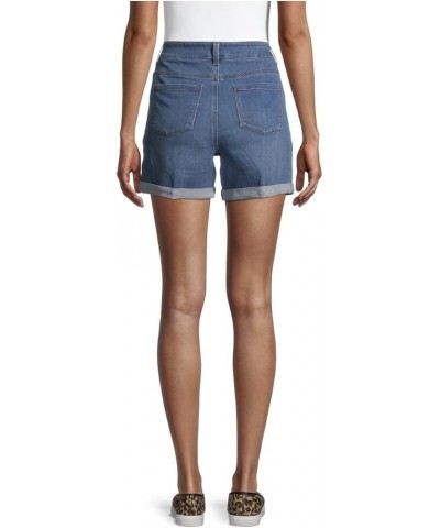 Women's 5 Pocket Woven Pull On Shorts Light Wash $12.49 Shorts