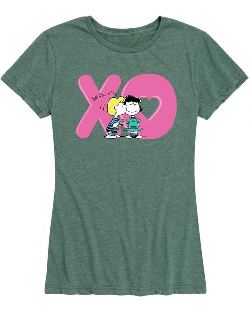 Peanuts - Snoopy Valentine's Day Love - Women's Short Sleeve Graphic T-Shirt Xo Schroeder Lucy - Heather Juniper $8.69 T-Shirts