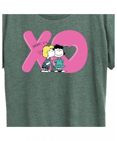 Peanuts - Snoopy Valentine's Day Love - Women's Short Sleeve Graphic T-Shirt Xo Schroeder Lucy - Heather Juniper $8.69 T-Shirts