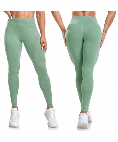 Tie Dye Seamless Legging for Women, High Waist Workout Gym Yoga Pant Tummy Control Butt Lift Scrunch Booty Legging Ya0075-pea...