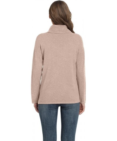 Women's Turtleneck Sweater Long Sleeve Cozy Warm Sweater Casual Lightweight Soft Pullover Jumper Tops Va Camel $19.50 Sweaters