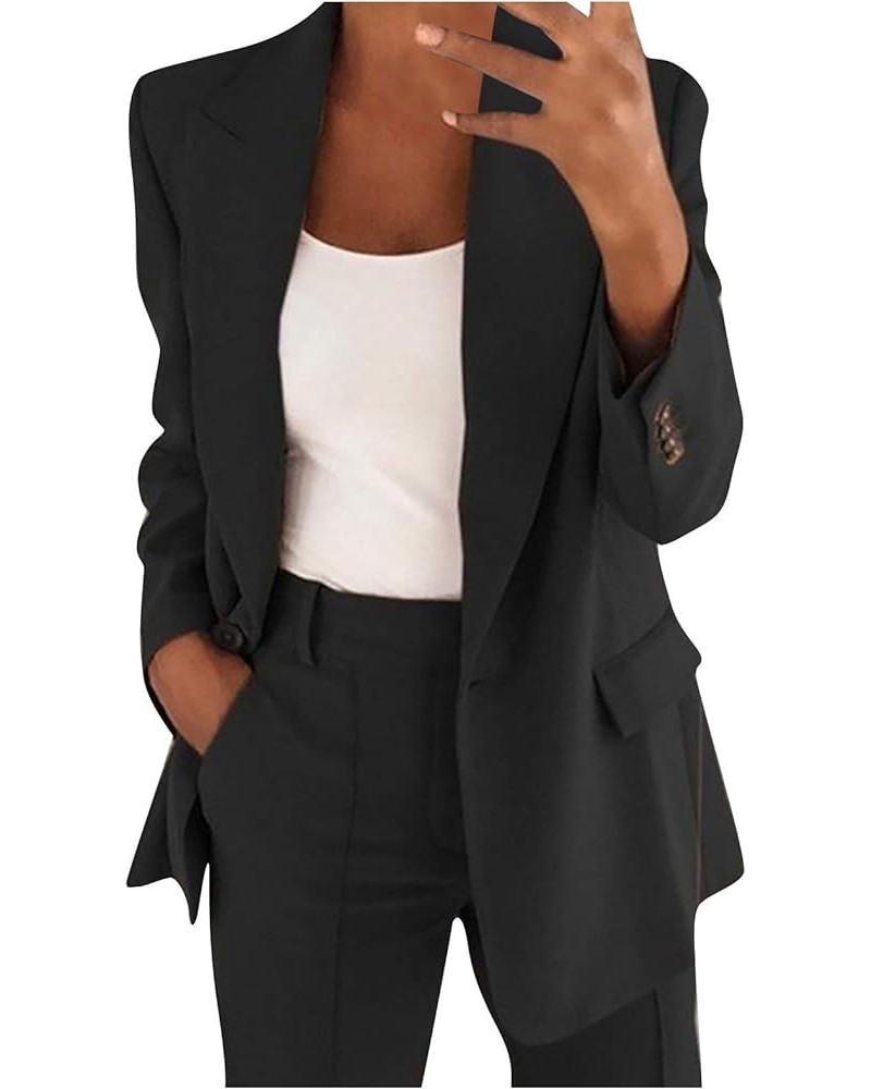 Blazers for Women Business Casual Blazers 2023 Fall Fashion Dressy Plus Size Lightweight Blazers Jackets Suits Black_8 $5.96 ...