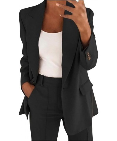 Blazers for Women Business Casual Blazers 2023 Fall Fashion Dressy Plus Size Lightweight Blazers Jackets Suits Black_8 $5.96 ...