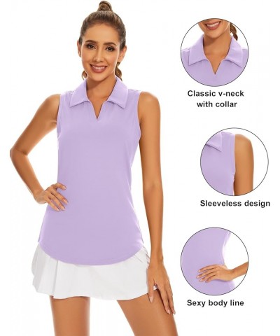 Womens Golf Shirt Polo Short Sleeve,Sleeveless,Long Sleeve Tennis Collared Top Dry Fit Athletic Clothes for Ladies A2_light P...