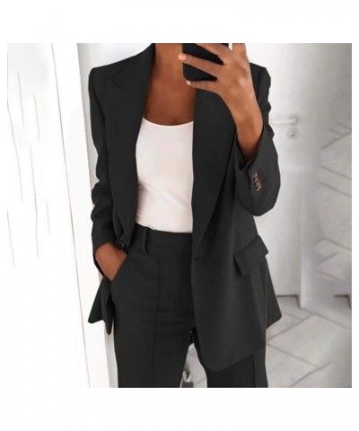 Blazers for Women Business Casual Blazers 2023 Fall Fashion Dressy Plus Size Lightweight Blazers Jackets Suits Black_8 $5.96 ...