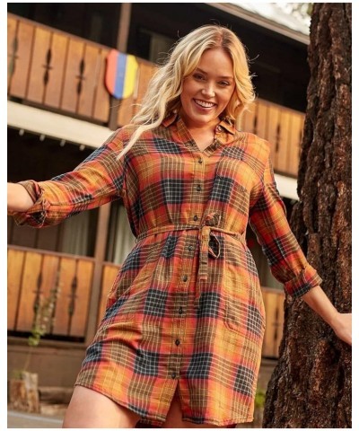 Re-Form Flannel Shirtdress - Women's Cedar Ombre $33.86 Dresses