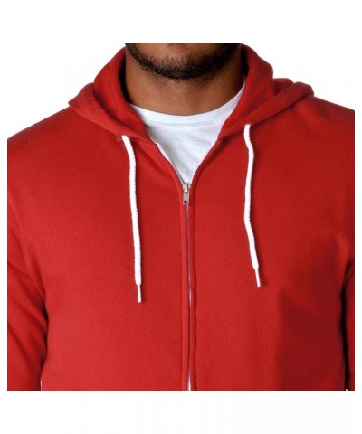 Independent Trading Co. Unisex Sherpa-Lined Hooded Sweatshirt (EXP90SHZ) Red $12.60 Hoodies & Sweatshirts