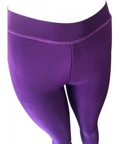 Women Winter Warm Thick Fleece Fur Lined Thermal High Waisted Leggings Pants Purple (Without Pockets) $10.07 Leggings