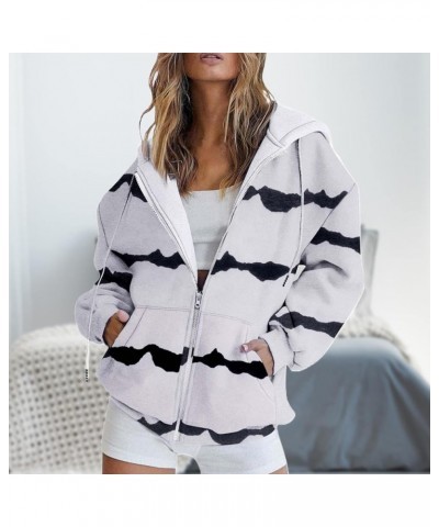 Womens Cute Hoodies Teen Girl Fall Jacket Oversized Sweatshirts Casual Drawstring Zip Up Y2K Hoodie with Pocket B3-r $2.96 Sh...