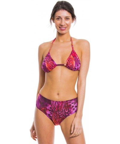 Amalfi Purple Tan Through High Waisted Bikini Brief Purple $13.33 Swimsuits