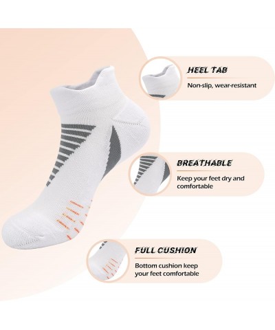 Low Cut Performance Cotton Viscose Bamboo Socks Athletic Cushion Compression Wicking Running Men Women 3 Pairs White $12.53 A...