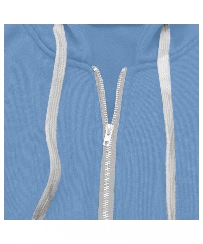 Hoodies for Women Casual Full Zip Up Hoodie Comfortable Womens 2023 Long Hoodies Fashion Sweatshirt with Pockets 02sky Blue $...