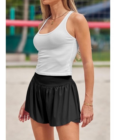 Womens 2 in 1 Running Athletic Workout Trendy Shorts Summer Casual High Waisted Yoga Tennis Skirts $11.99 Activewear