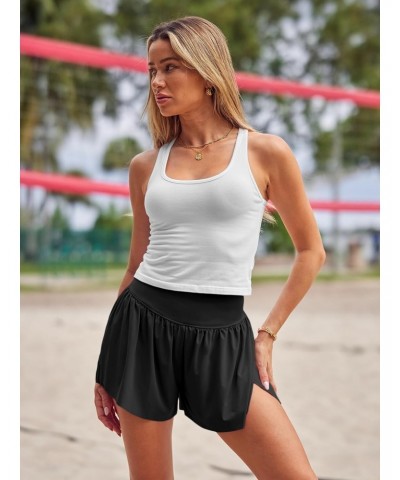 Womens 2 in 1 Running Athletic Workout Trendy Shorts Summer Casual High Waisted Yoga Tennis Skirts $11.99 Activewear