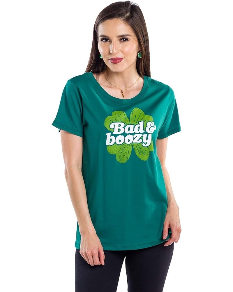 St Patrick's Day T-Shirts for Women - Colorful St. Paddy's Ladies Tee with Game Changing Designs Bad & Boozy (Green) $10.37 T...