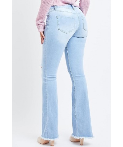 Womens 1-Button Low-Rise Fray Hem Flare L933 $25.91 Jeans