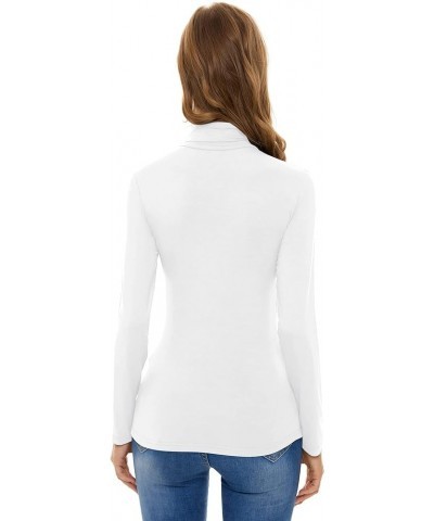 Turtleneck Long Sleeve Active Shirts Base Layer White $10.12 Underwear