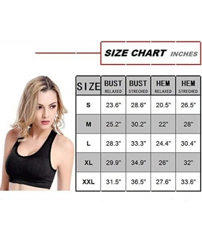 Women's Racerback Sports Bras High Impact Seamless Padded Yoga Gym Workout Activewear Bra 3 Pack Pink $11.28 Lingerie