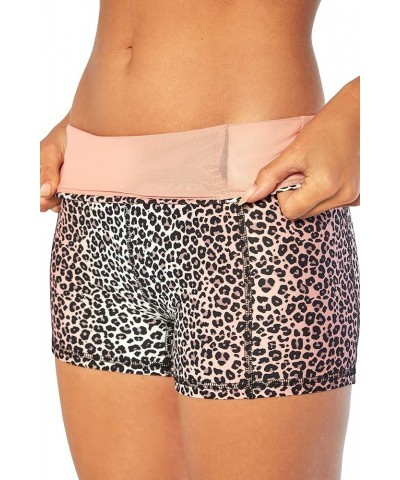 Women's Tummy Control Hottie Short Rosette Mini Cheetah Ombre $14.00 Shorts