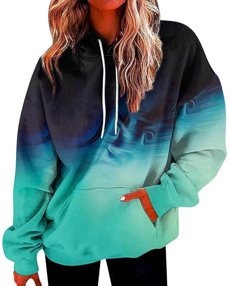 Sweatshirts for Women Long Sleeve Fashion Pullover Hoodies With Pocket Fleece Lightweight 2023 Fall Hooded Top 30dark Blue $9...