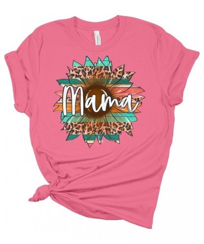 Mama Serape Sunflower Graphic Shirt Women's Bella Mom Gift T-Shirt Blue $12.02 T-Shirts