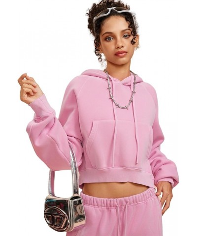 Women's Washed Sweatshirt Casual Fall Pullover Y2K Hoodies Long Sleeve Loose Hoodie with Kangaroo Pocket Pink $19.20 Hoodies ...