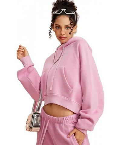 Women's Washed Sweatshirt Casual Fall Pullover Y2K Hoodies Long Sleeve Loose Hoodie with Kangaroo Pocket Pink $19.20 Hoodies ...