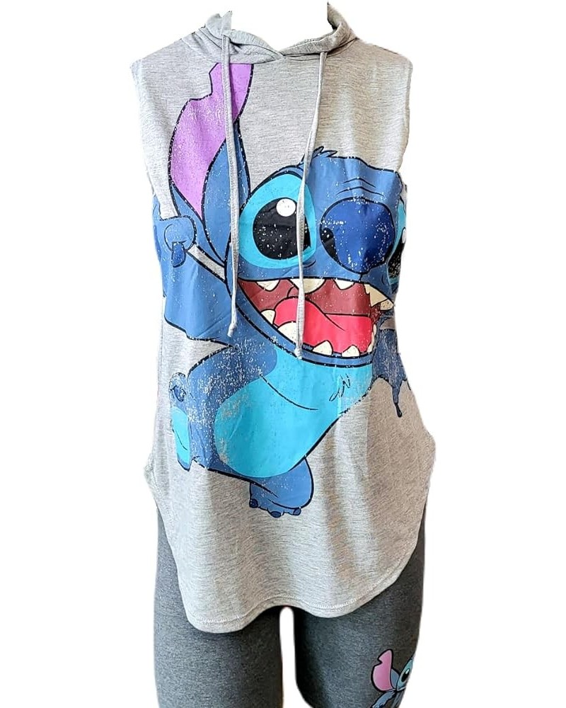 Junior Fashion Hooded Tank Top Pop Stitch Heather Grey Grey $11.93 Tanks