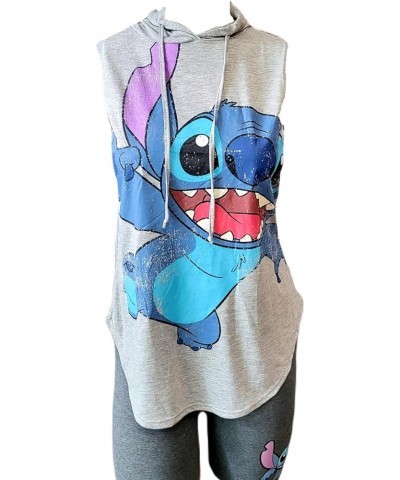 Junior Fashion Hooded Tank Top Pop Stitch Heather Grey Grey $11.93 Tanks